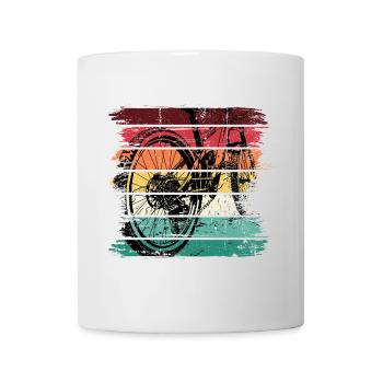 Rainbow Grunge Bicycle Art - Mug - white - Front