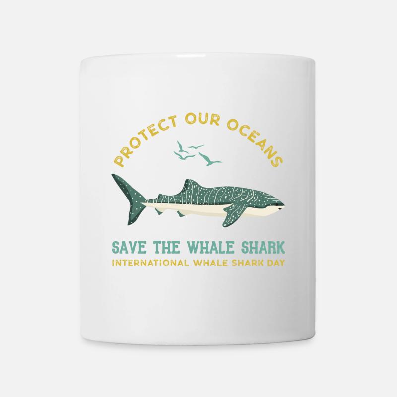 Sauvez les requins-baleines - Protégez nos océans - Mug blanc - blanc