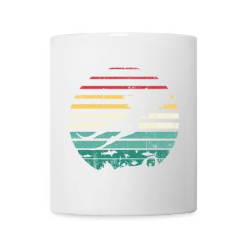 Retro Sunset Surf Silhouette Tee - Mug - white - Front