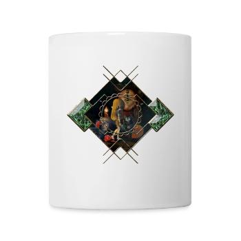 Design d’Halloween avec crâne, citrouille et chat - Mug blanc - blanc - Devant