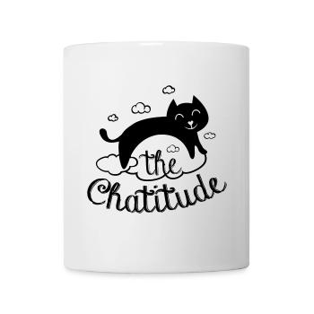 Chatitude, drôle de chat ! humour chat paresseux - Mug blanc - blanc - Devant