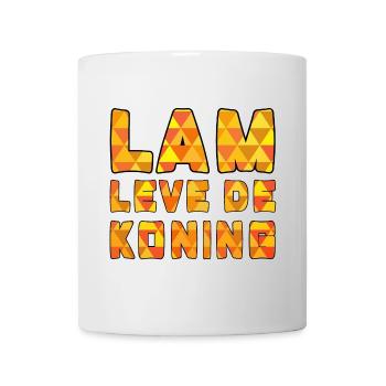 Lamm lebe der König! Königstag Orange oben # - Tasse - Weiß - Vorne