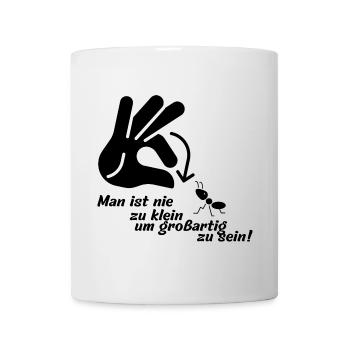 Klein ist groß ART - Tasse - Weiß - Vorne
