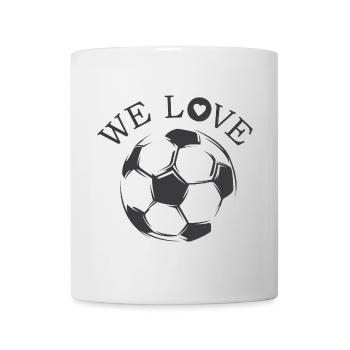 we love soccer soccer love icon illustration - Mug - white - Front