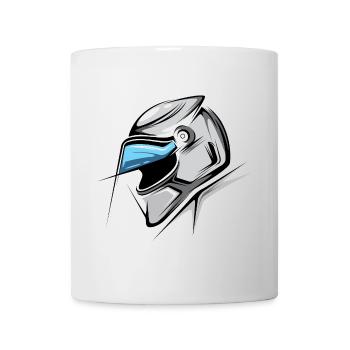 Formule Illustration Casque Graphique Voitures de course - Mug blanc - blanc - Devant