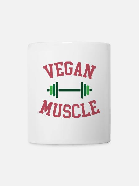 Vegane Muskeln - Tasse - Weiß