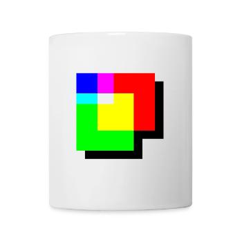 Mélange additif de couleur RVB Coin de couleur - Mug blanc - blanc - Devant