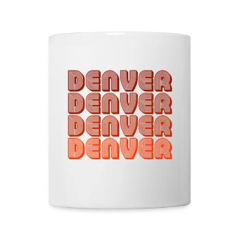 Denver Retro Block Font - Mug - white - Front