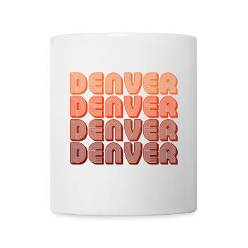Denver Gradient Retro Pattern - Mug - white - Front