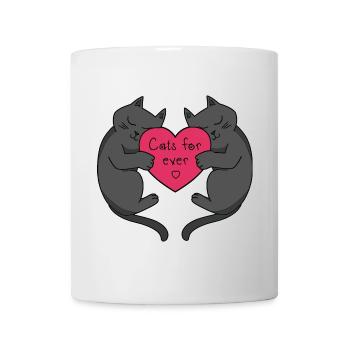 Cat Love Forever - Mug - white - Front