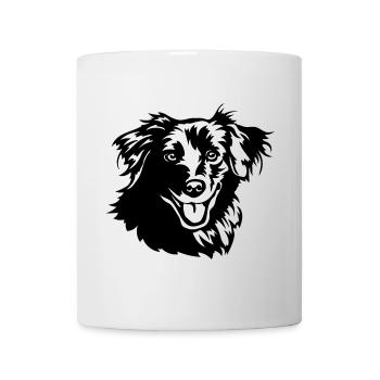 Berger des Pyrénées Kopf - Mug blanc - blanc - Devant