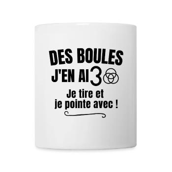 pétanque, bouliste, joueur de pétanque - Mug blanc - blanc - Devant
