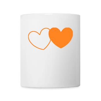 Valentine's Day Heart Orange - Mug - white - Front