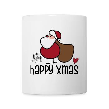 Simple Christmas Santa with sack - Mug - white - Front