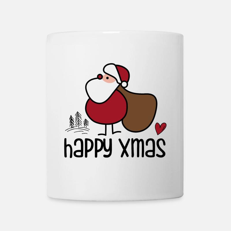Schlichter Weihnachts-Santa mit Sack - Tasse - Weiß