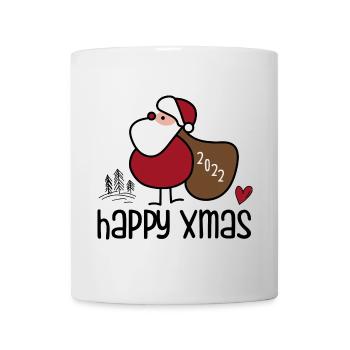 Festlicher Weihnachts-Santa - Tasse - Weiß - Vorne