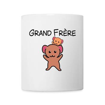 Souris Grand frère - Mug blanc - blanc - Devant