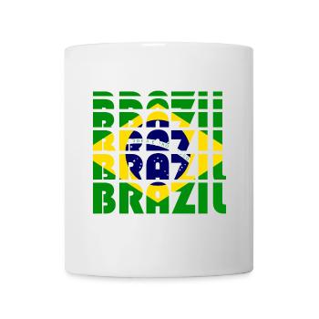 Brazil Flags Grid Pattern - Mug - white - Front