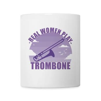 Trombone Instrument Musician Girl Gift - Mug - white - Front