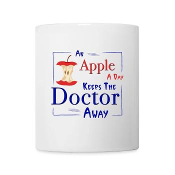 An apple a day keeps the doctor away - Tasse - Weiß - Vorne