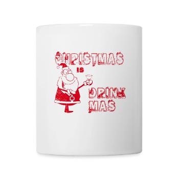 NOËL EST UNE BOISSON - Mug blanc - blanc - Devant