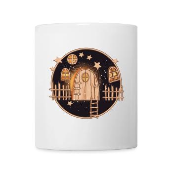 La magie de la porte des lutins à Noël - Mug blanc - blanc - Devant