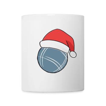 Boule Santa Tenue de pétanque pour Bouler pour boules - Mug blanc - blanc - Devant