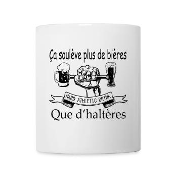 HARD ATHLETIC DRINK, c'est pas évident comme sport - Mug blanc - blanc - Devant