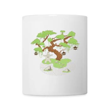 Asien Style - Bonsai - Tasse - Weiß - Vorne