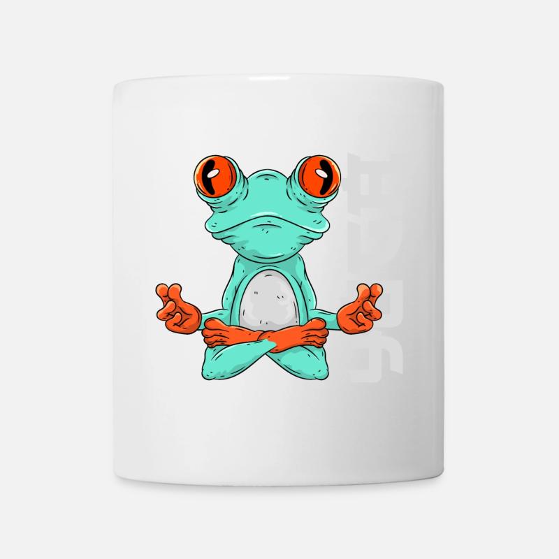 Frosch Yoga - Tasse - Weiß