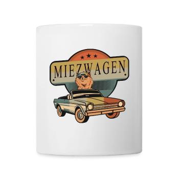 Coole Katzen Auto - Tasse - Weiß - Vorne