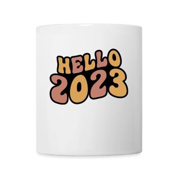 Hello 2023 gift new year 2023 vintage - Mug - white - Front