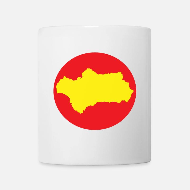 Andalousie rouge et jaune - Mug blanc - blanc