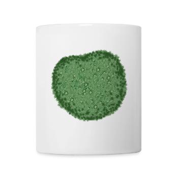 natural fresh-looking green moss cushion - Mug - white - Front