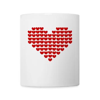 rotes Herz rot Herzen rot Herz Geschenk - Tasse - Weiß - Vorne