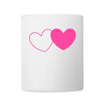 Saint-Valentin Cœur Rose, St. Valentin cadeau - Mug blanc - blanc - Devant