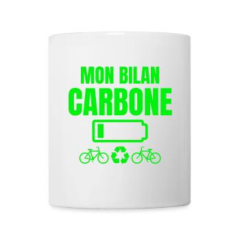 bilan carbone, écologie, écologiste - Mug blanc - blanc - Devant
