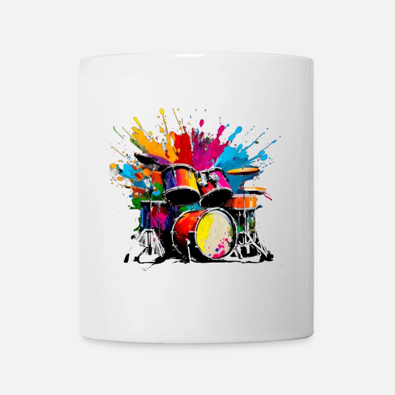 Bunte Perkussion - Tasse - Weiß