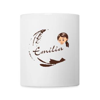 Emilia avec visage - Mug blanc - blanc - Devant