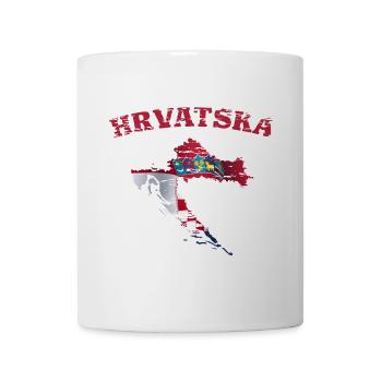 Croatia Flag Map used - Mug - white - Front