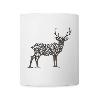 Deer in Tree Branches - Mug - white - Front