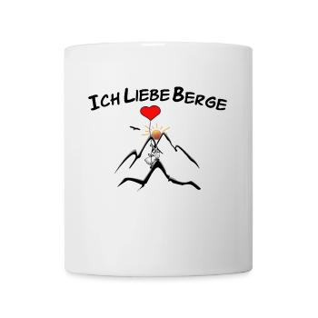 Ich liebe Berge - Tasse - Weiß - Vorne