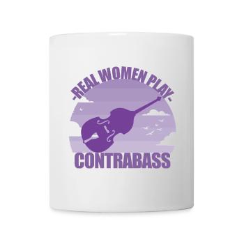 Contrabass Bassistin Musikerin Mädchen Geschenk - Tasse - Weiß - Vorne
