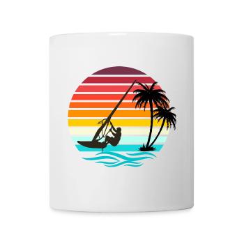 Windsurfer - Rétro Vintage Sunset - Mug blanc - blanc - Devant