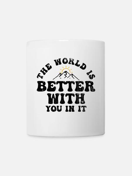 Minimales Sonnenaufgangs-Arc-Emblem - Tasse - Weiß