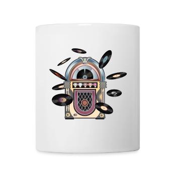 Jukebox in retro look with records - Mug - white - Front