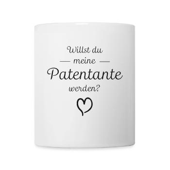 Willst du meine Patentante werden? - Tasse - Weiß - Vorne
