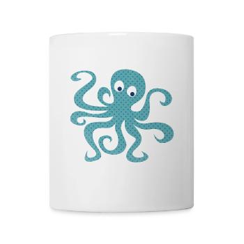 Octopus Octopus Points Chambre des enfants Sea Ocean - Mug blanc - blanc - Devant