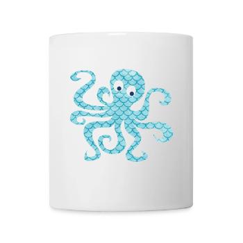 Oktopus Schuppen Tintenfisch Tentakel Meer Kind - Tasse - Weiß - Vorne