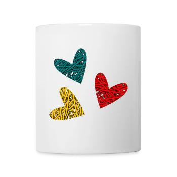 HEART. HEARTS. SAINT VALENTINE. LOVE. LOVE. CHRISTMAS - Mug - white - Front